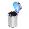Пепельница автомобильная HT-018 с подсветкой цвет серебряный