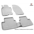 Коврики салона (полиуретан) KIA Mohave (3ряд) (2009-) (серые) (без перемычки)